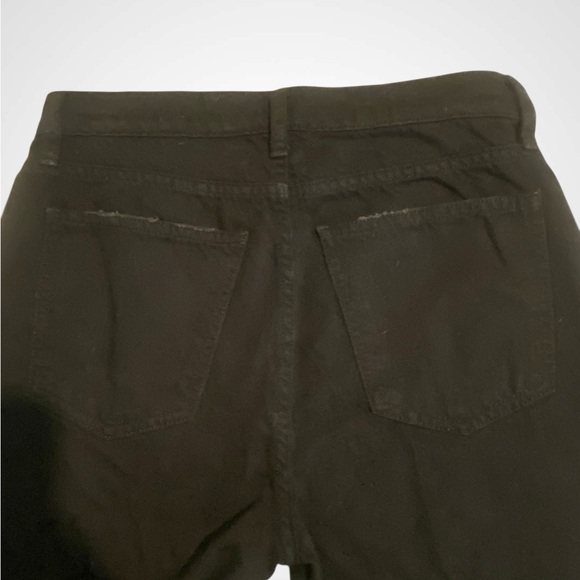 Women’s Wide Leg Black Flare Jeans | Button up distressed Tall jeans NWT size 29 - Picture 6 of 10